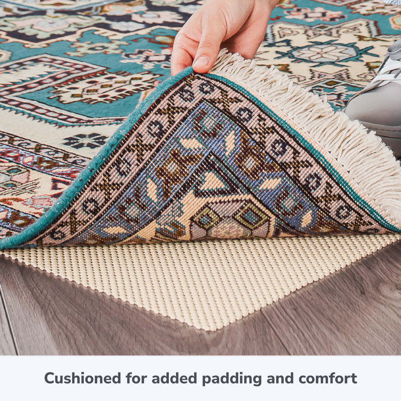 Slip-Stop Super Grip Rug Pad - 2ft X 10ft, Cushioned Non-Slip For Area Rugs On Hardwood Floors